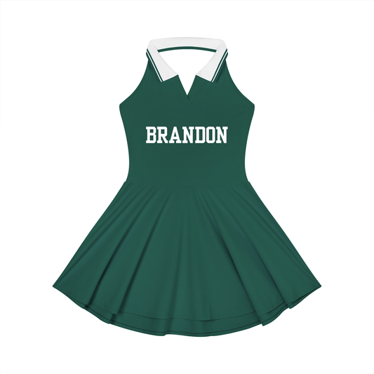 BRANDON collared halter tennis dress