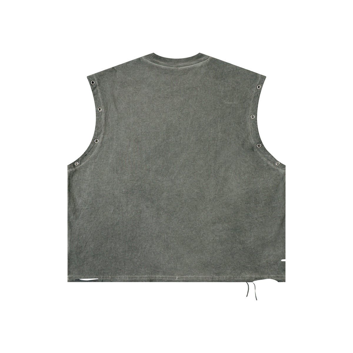 CITY distressed grommet eyelet tank top