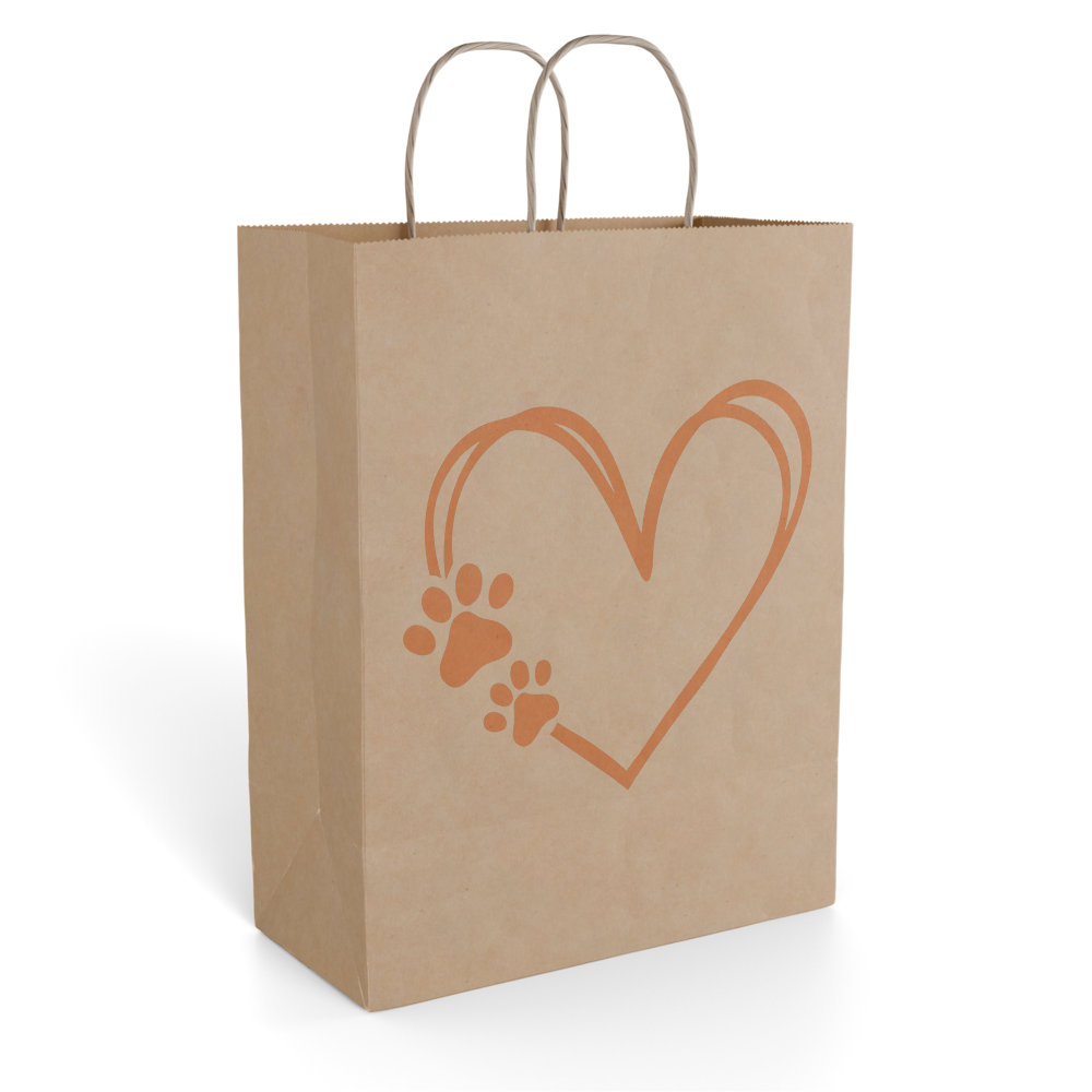 PAW PRINT paper gift bag
