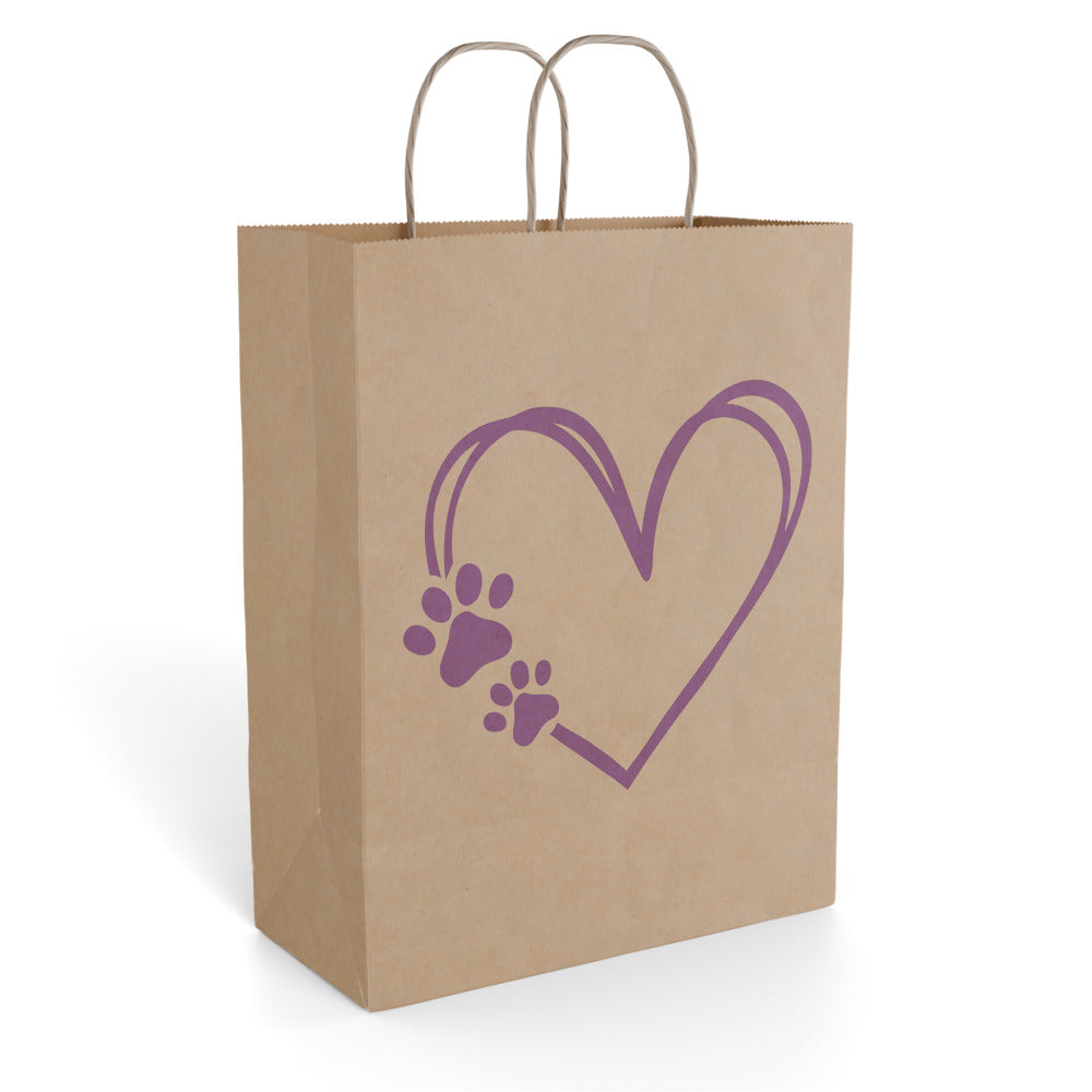 PAW PRINT paper gift bag