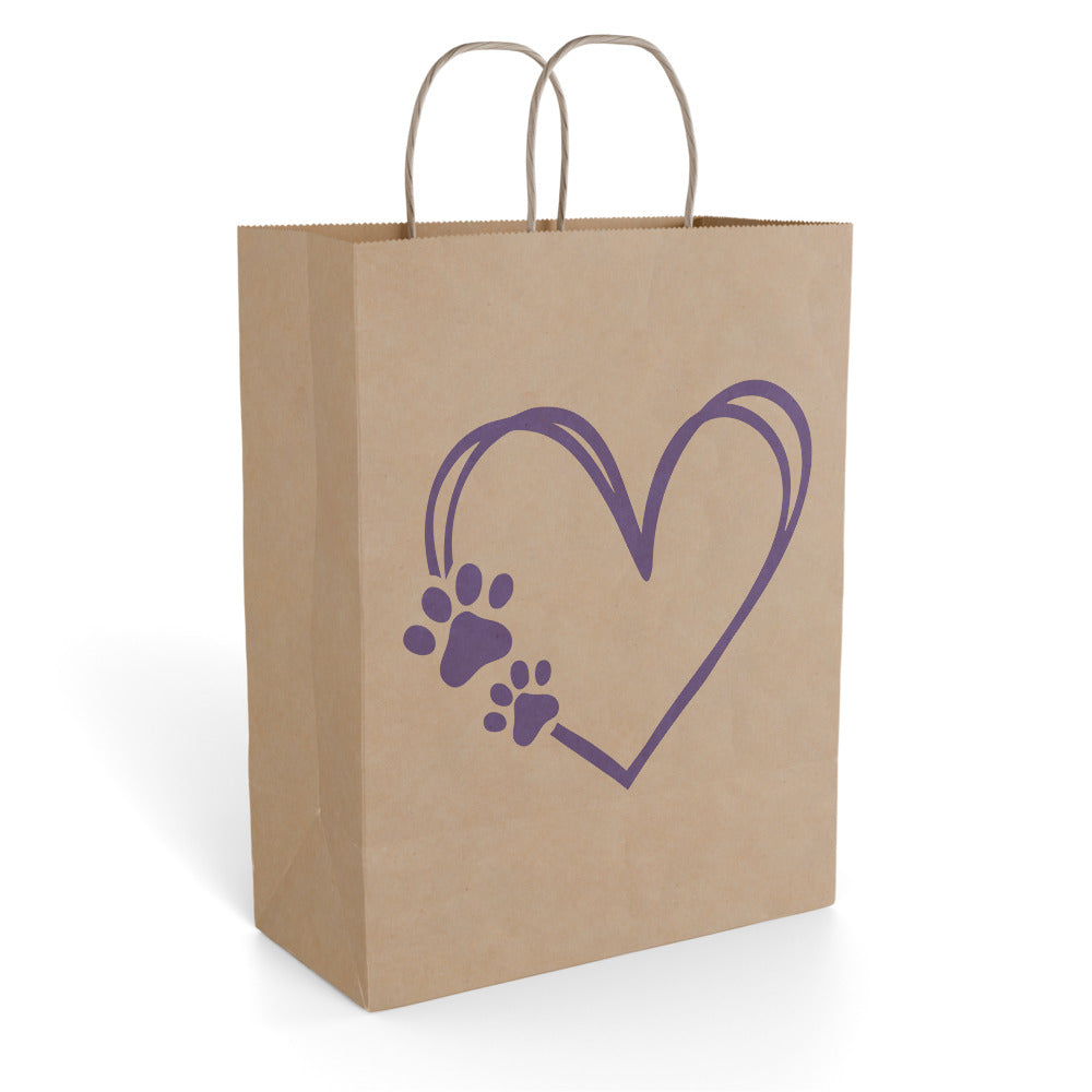 PAW PRINT paper gift bag