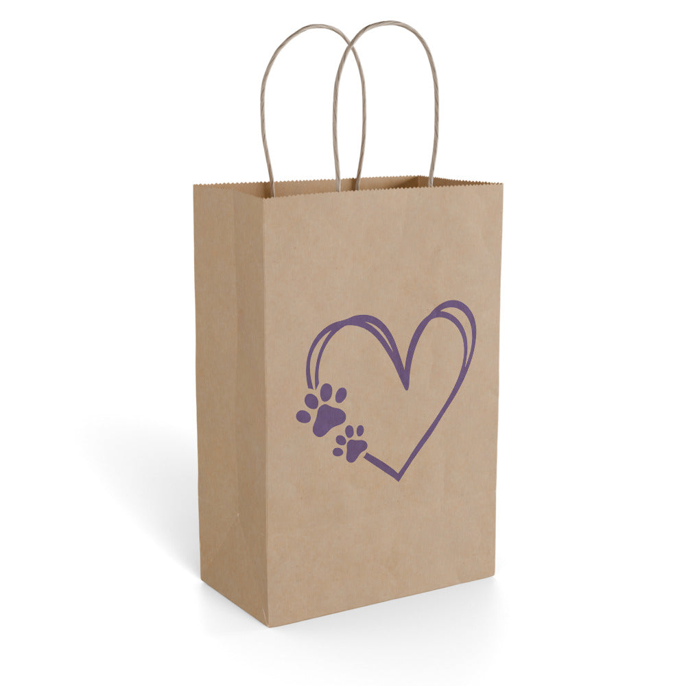 PAW PRINT paper gift bag