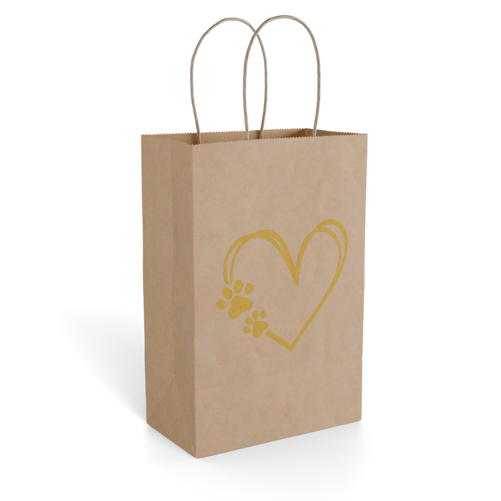 PAW PRINT paper gift bag
