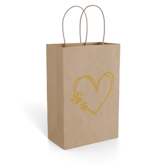 PAW PRINT paper gift bag