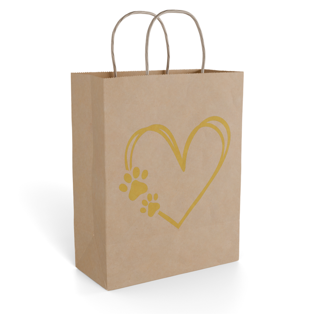 PAW PRINT paper gift bag