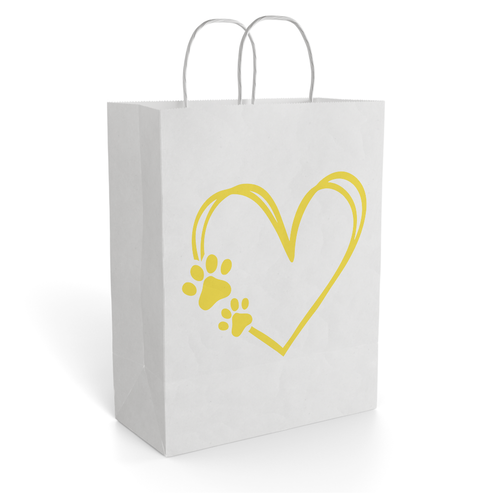 PAW PRINT paper gift bag