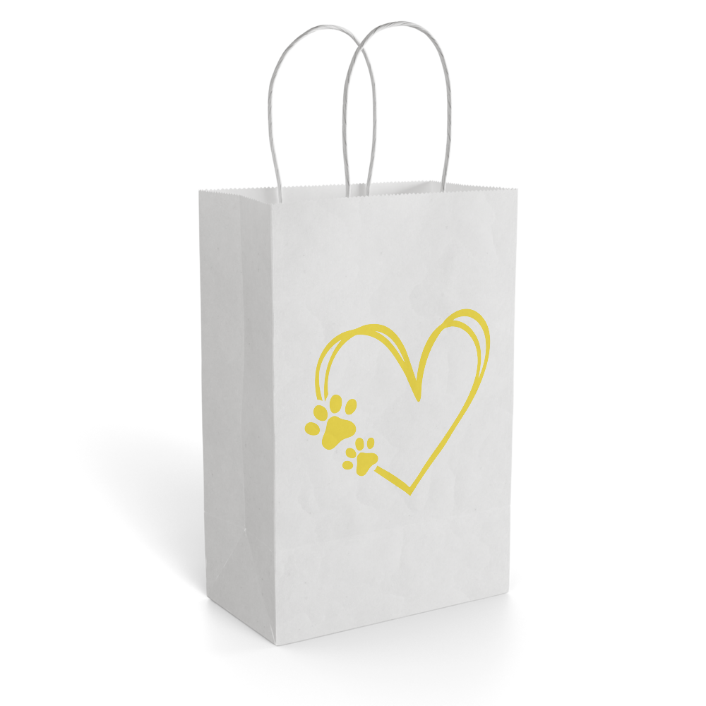 PAW PRINT paper gift bag