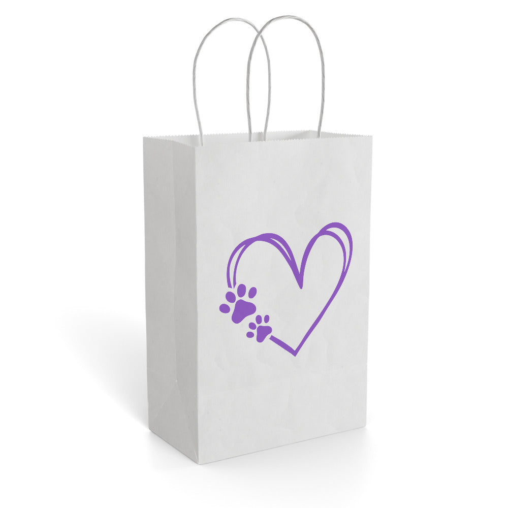 PAW PRINT paper gift bag