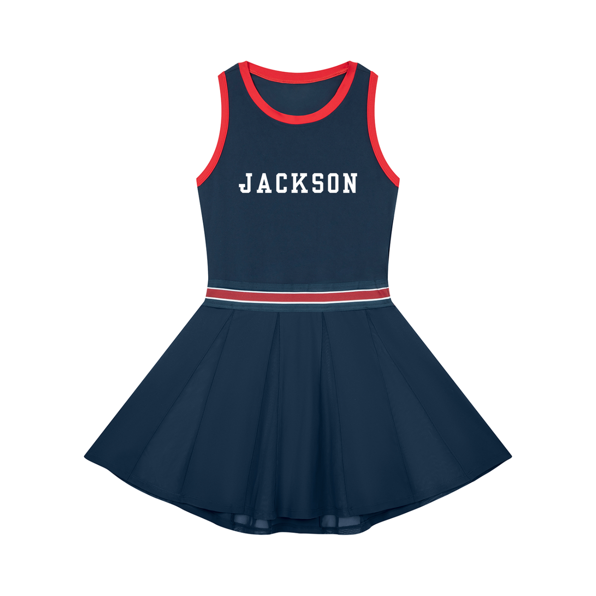 BRANDON color block a-line sleeveless dress