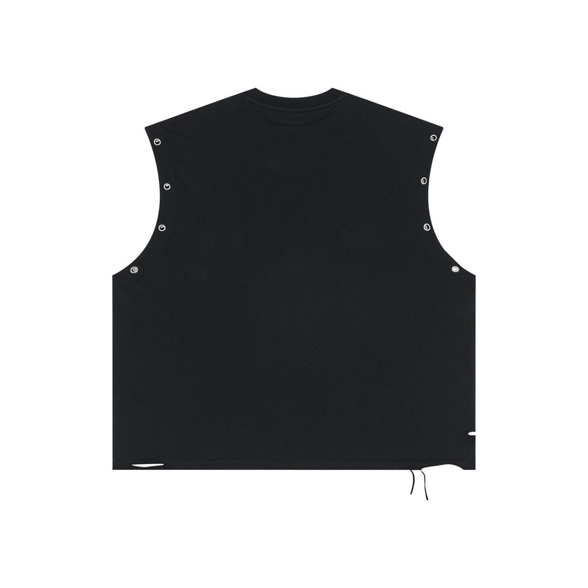 CITY distressed grommet eyelet tank top