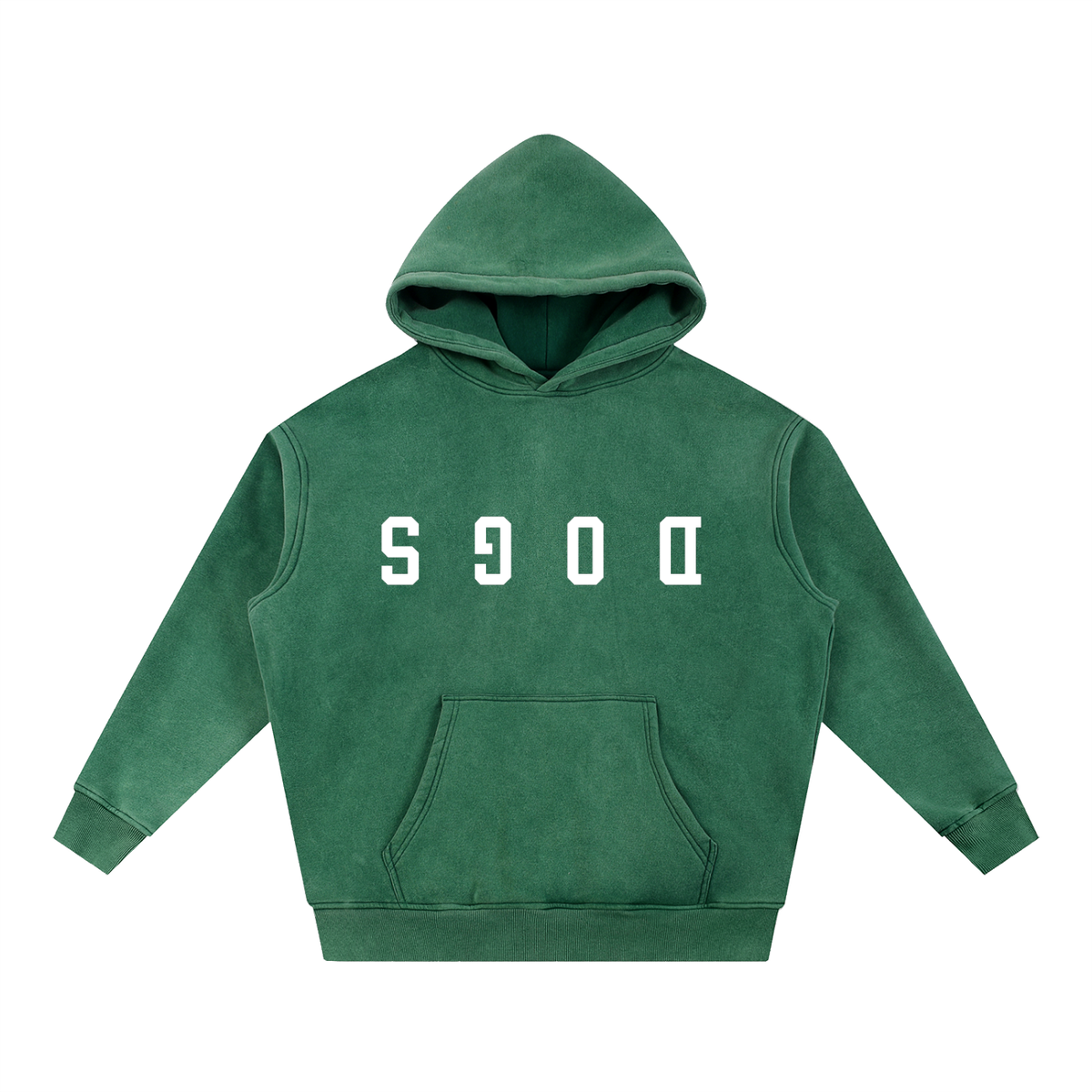 DOGS snow wash fleece oversize hoodie