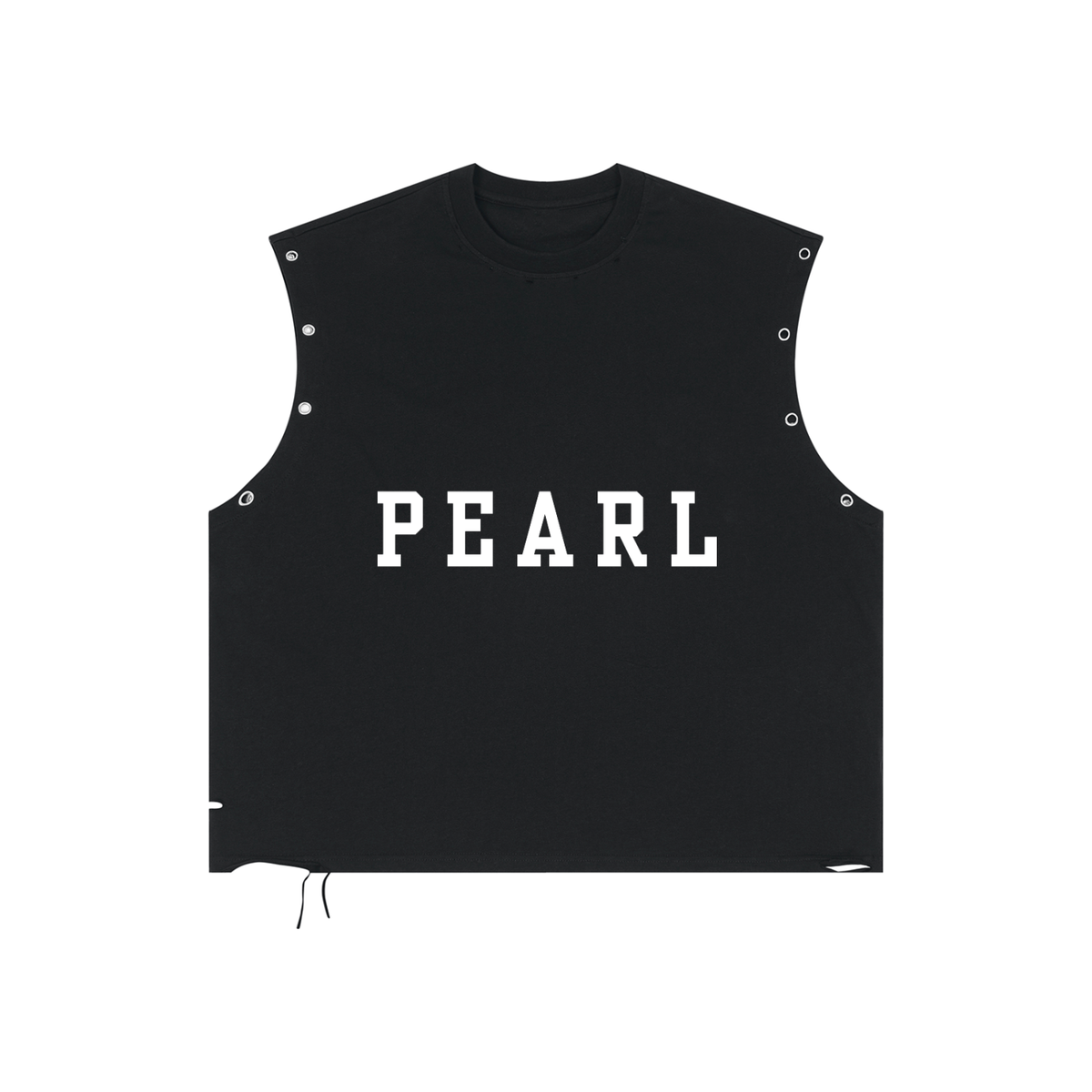 CITY distressed grommet eyelet tank top