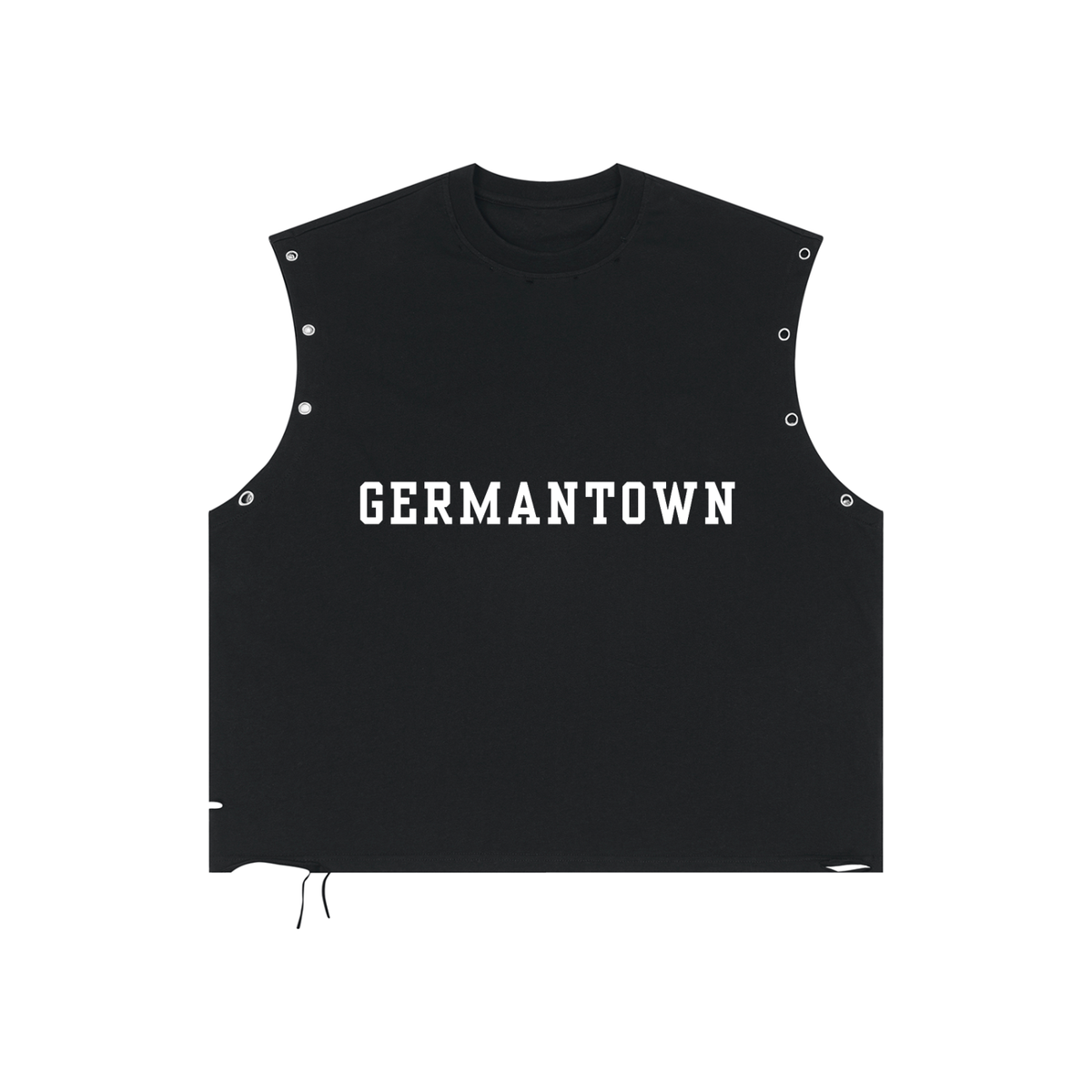 CITY distressed grommet eyelet tank top