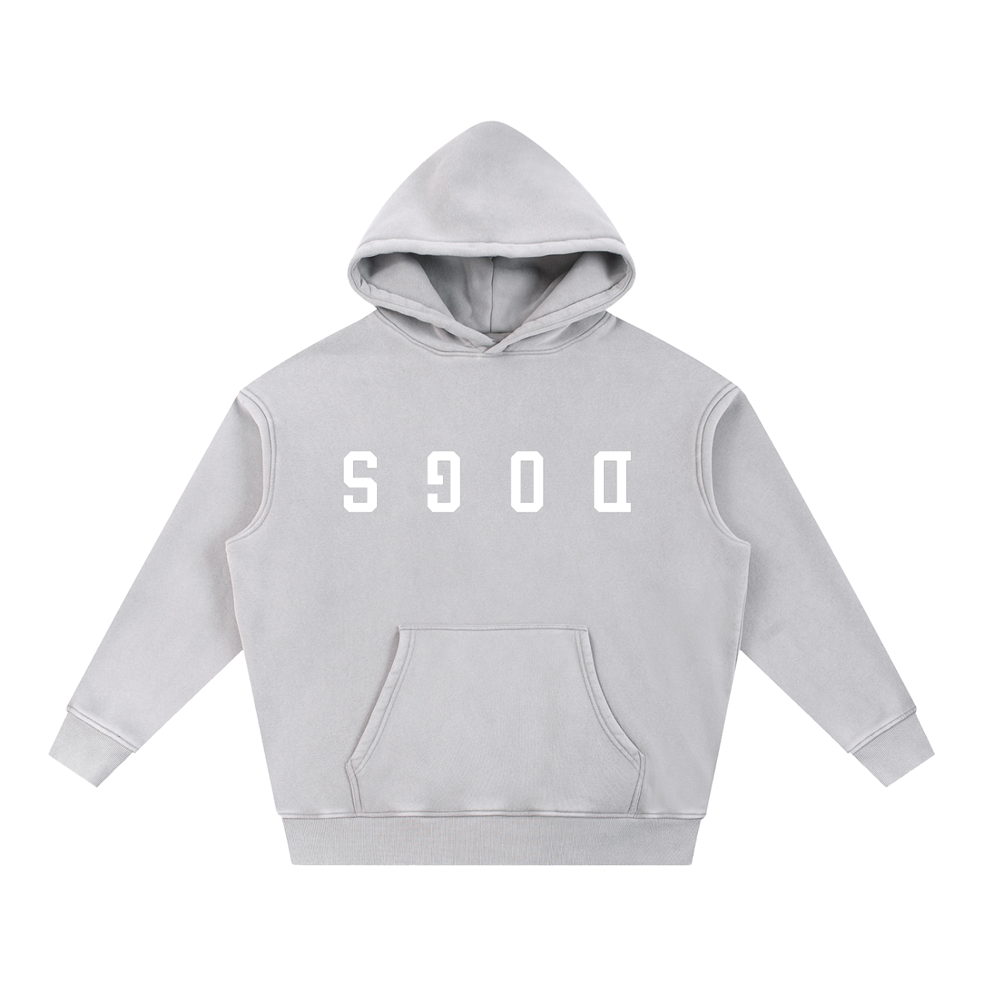 DOGS snow wash fleece oversize hoodie