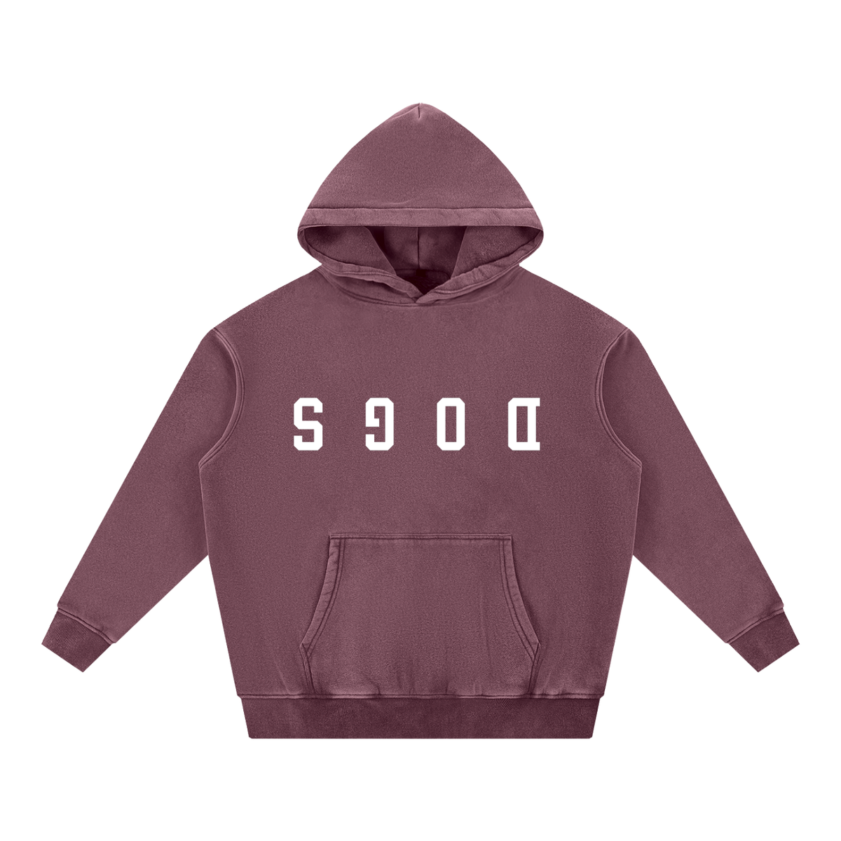 DOGS snow wash fleece oversize hoodie