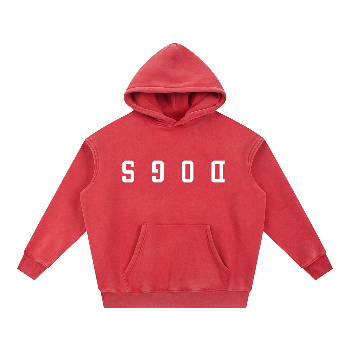 DOGS snow wash fleece oversize hoodie