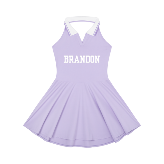 BRANDON collared halter tennis dress
