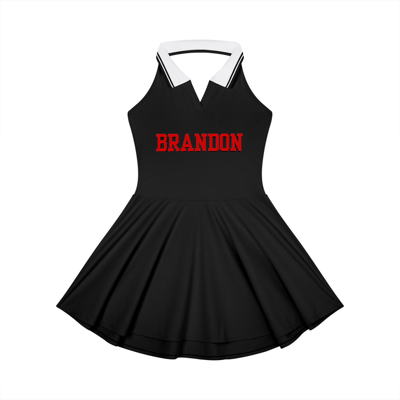 Women's Collared Halter A-Line Tennis Dress