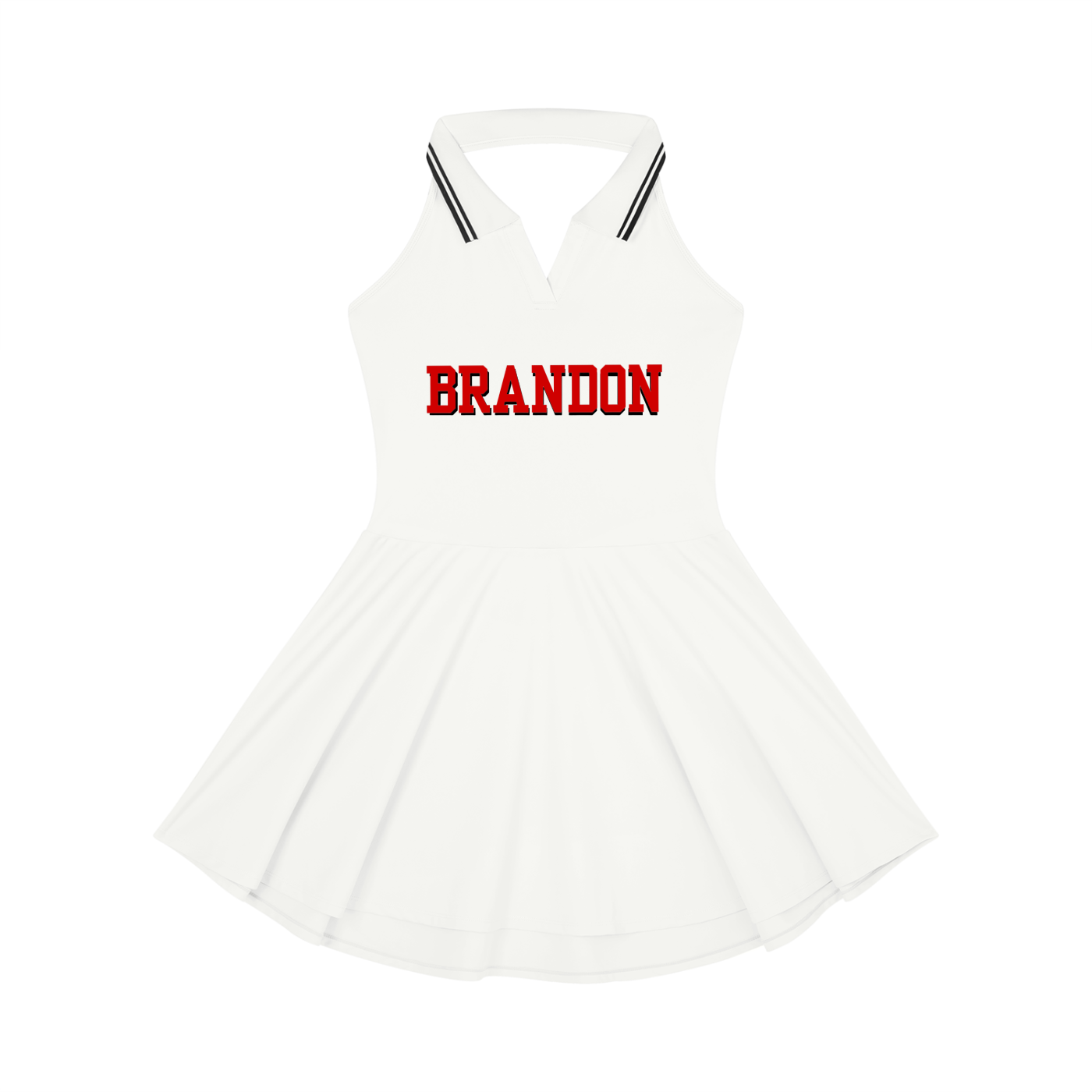 Women's Collared Halter A-Line Tennis Dress