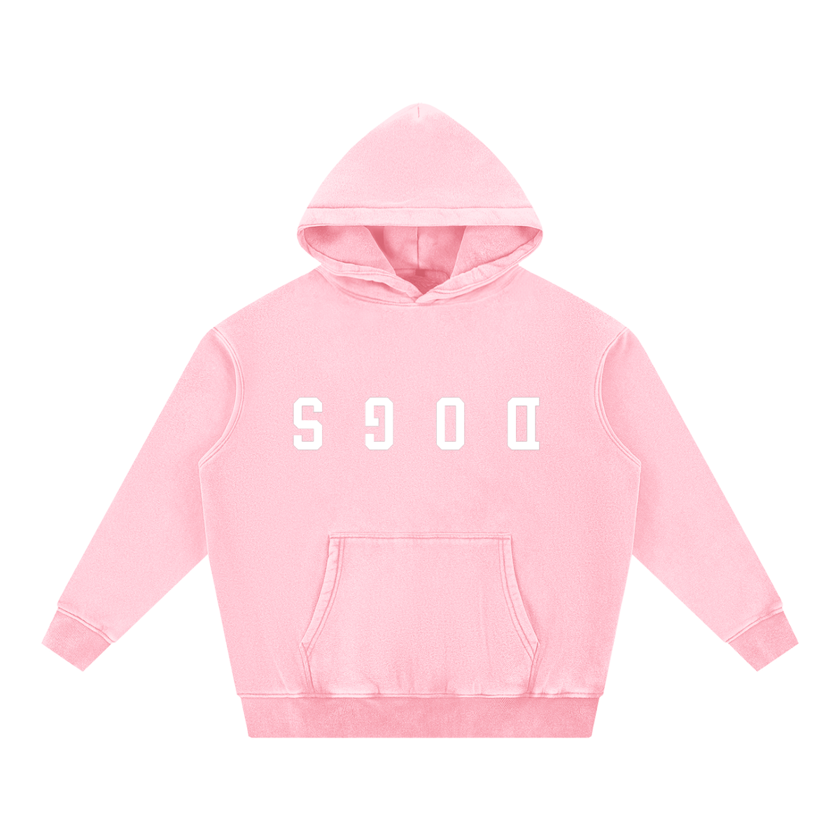 DOGS snow wash fleece oversize hoodie