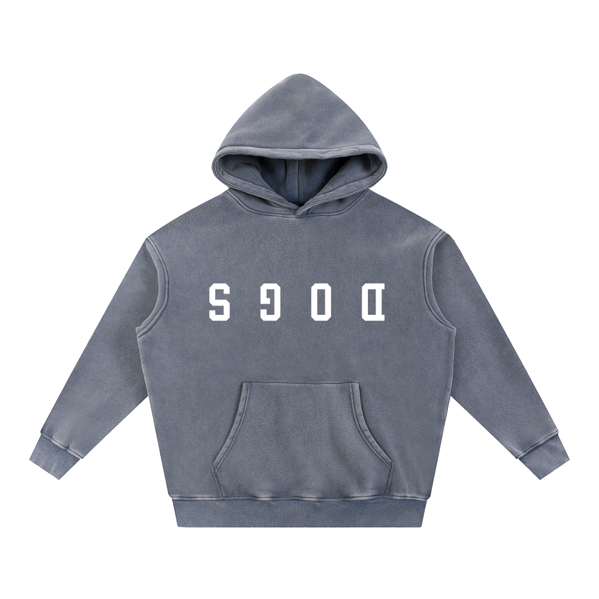 DOGS snow wash fleece oversize hoodie