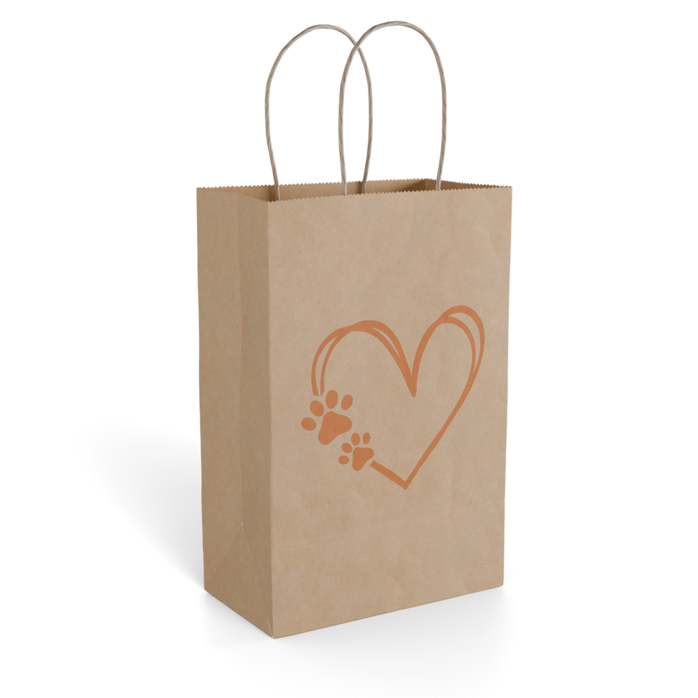 PAW PRINT paper gift bag