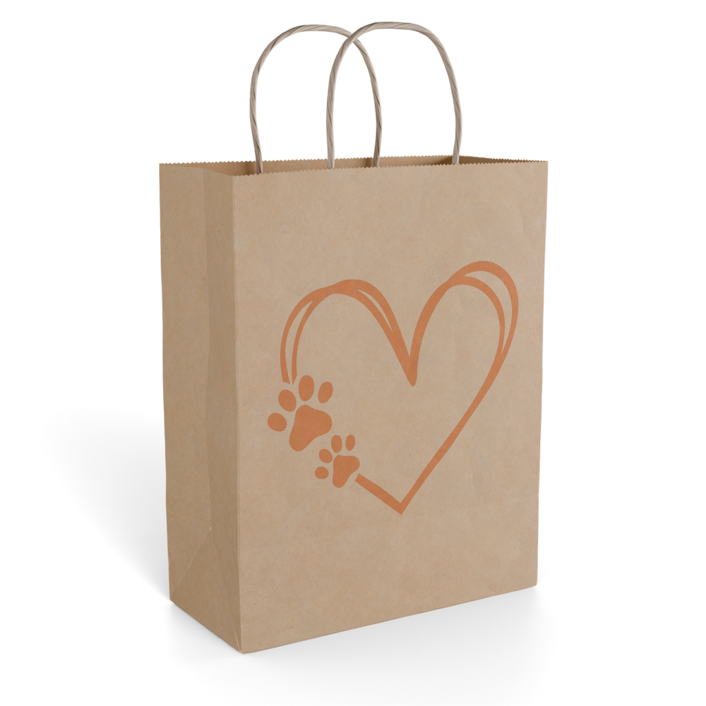 PAW PRINT paper gift bag