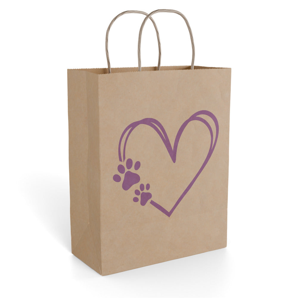 PAW PRINT paper gift bag