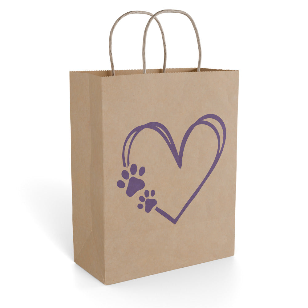 PAW PRINT paper gift bag