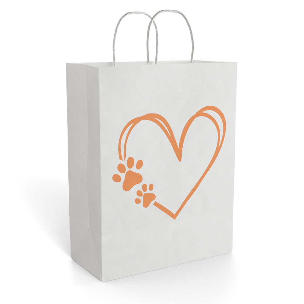 PAW PRINT paper gift bag