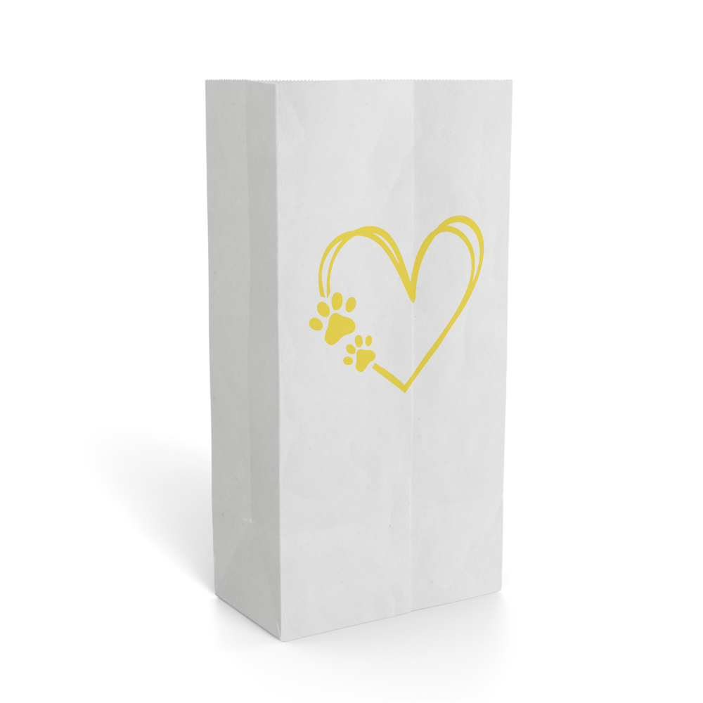 PAW PRINT paper gift bag