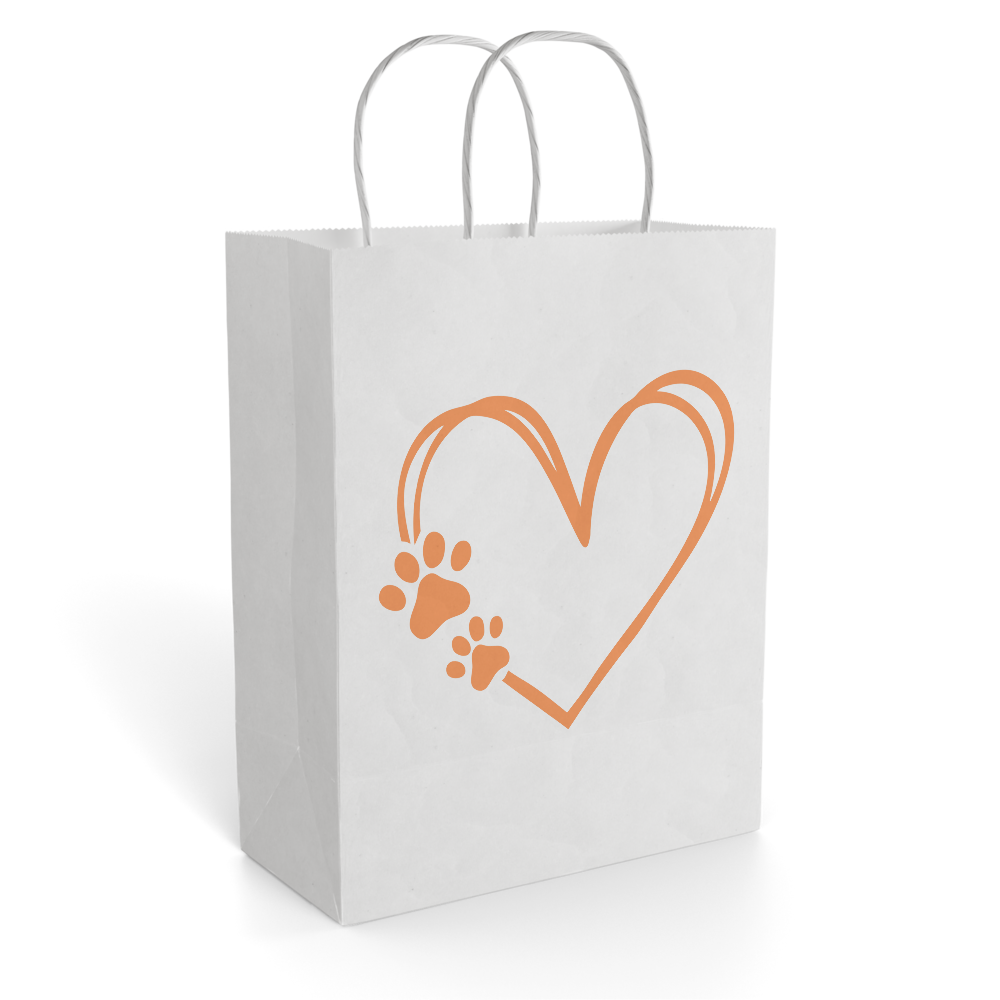 PAW PRINT paper gift bag