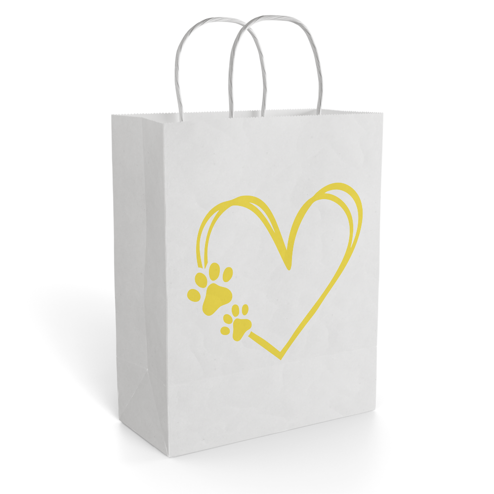 PAW PRINT paper gift bag